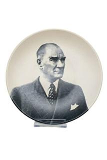 Atatürk Portreli Dekoratif Tabak 20 Cm