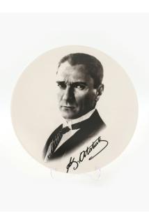 Atatürk Portreli Dekoratif Tabak 20 Cm