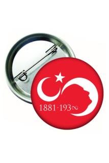 Türk Bayraklı Atatürk Rozeti 