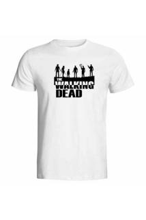 Unisex Beyaz The Walking Dead Baskılı Tişört